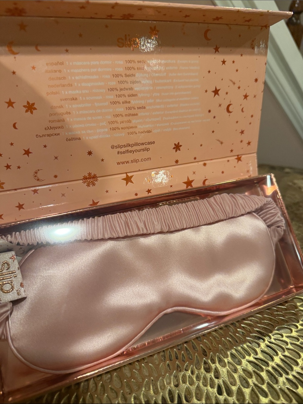 Slip Pure Silk Pink Sleep Eye Mask - Picture 2 of 9